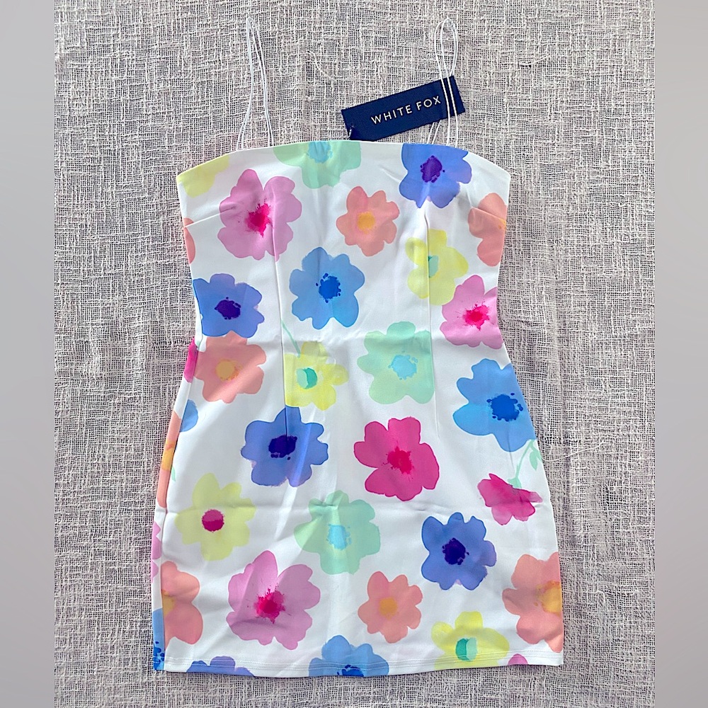NWT White Fox Floral Print Dress